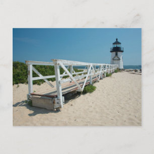 Nantucket. Oude Houten Vuurtoren Briefkaart