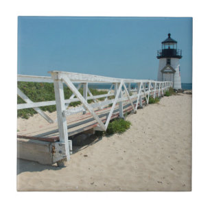 Nantucket. Oude Houten Vuurtoren Tegeltje