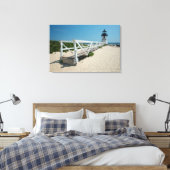 Nantucket. Oude vuurtoren Canvas Afdruk (Insitu (Slaapkamer))