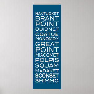 Nantucket plaatst oud modern Poster