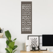 Nantucket Places Bold Poster moderne (Bureau à domicile)