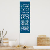 Nantucket Places Bold Poster moderne (Cuisine)