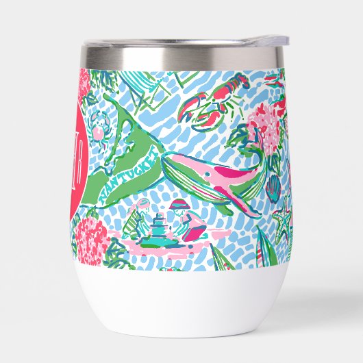 Nantucket Preppy Palm Beach Imprimer Monogramme (Gauche)