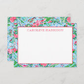 Nantucket Preppy Palm Beach Pattern Monogrammed Bedankkaart (Voorkant / Achterkant)