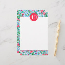 Nantucket Preppy Palm Beach Pattern Monogrammed Briefpapier