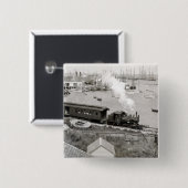 Nantucket Railroad Vierkante Button 5,1 Cm (Voorkant /achterkant)