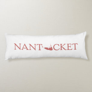 Nantucket Red one-line logo reversibele lijmkussen Lichaamskussen
