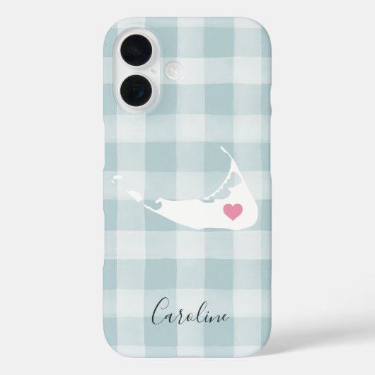 Nantucket Silhouette op Rustic Mint Pset Case-Mate iPhone Case (Achterkant)