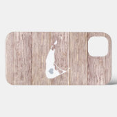 Nantucket Silhouette Rustic Wood Kijk Case-Mate iPhone Case (Achterkant (horizontaal))