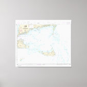 Nantucket Sound and Approaches Nautical Chart 1323 Canvas Afdruk (Voorkant)