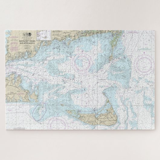 Nantucket Sound and Approaches Nautical Chart 1323 Legpuzzel (Horizontaal)