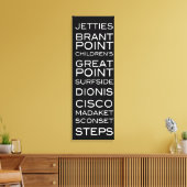 Nantucket Stranden Zwart & Wit Wanddecor Canvas Afdruk (Insitu (Woonkamer))