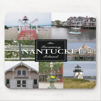 Nantucket The Faraway Island Collage Mousepad Muismat