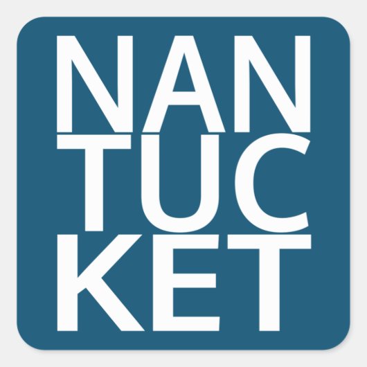 Nantucket Vierkante Sticker (Voorkant)