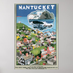 Nantucket Vintage Travel Poster