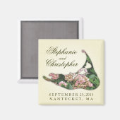 Nantucket Wedding Keepsake Hydrangea Kaart Magneet (Voorkant / Achterkant)
