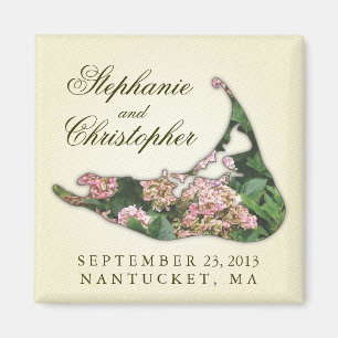Nantucket Wedding Keepslag Hydrangea Map Magnet Magneet