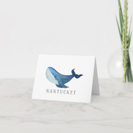 Nantucket Whale Blank Note Kaart