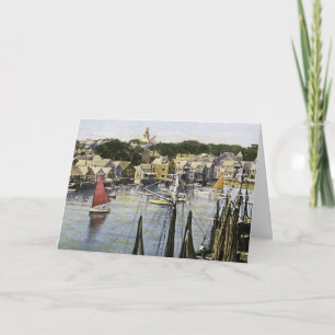Nantucket Wharves-Wenskaart Kaart