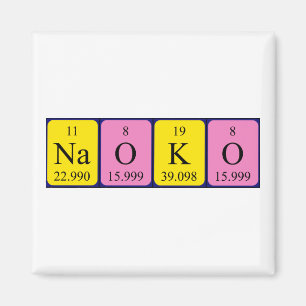 Naoko periodieke table name magnet magneet