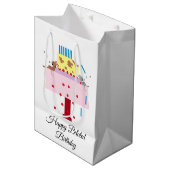 Nap-Belated Birthday Medium Gift Ba Medium Cadeauzakje (Voorkant Gekanteld)