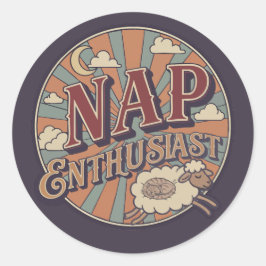 Nap Enthusiast Ronde Sticker