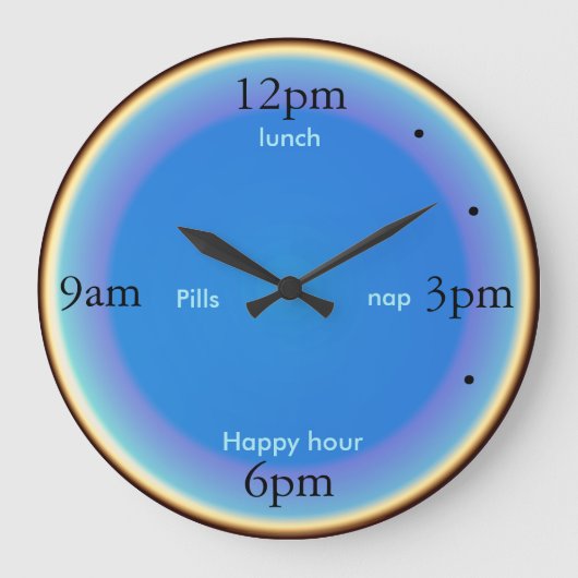"Nap Happy Hour Pills"> Fun Kitchen Clocks Grote Klok (Voorkant)