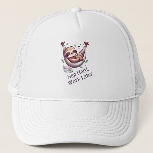 Nap Hard Sloth Trucker Pet (Voorkant)