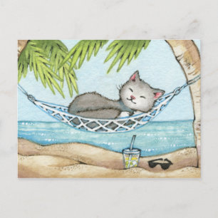 Nap in Paradise - Vacatscatart op Cute Island Briefkaart