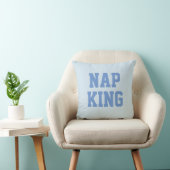 Nap King | Joke Humor Blue Sierkussen (Stoel)