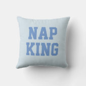 Nap King | Joke Humor Blue Sierkussen (Achterkant)
