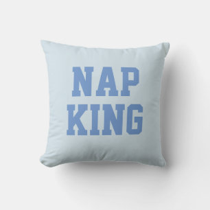 Nap King Joke Humor Blue Sierkussen