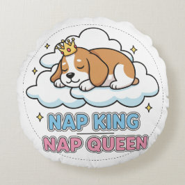Nap King / Nap Queen Rond Kussen