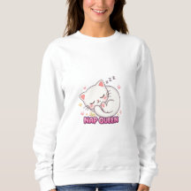Nap Koningin Kat Sticker | Mooie Slaap Kat