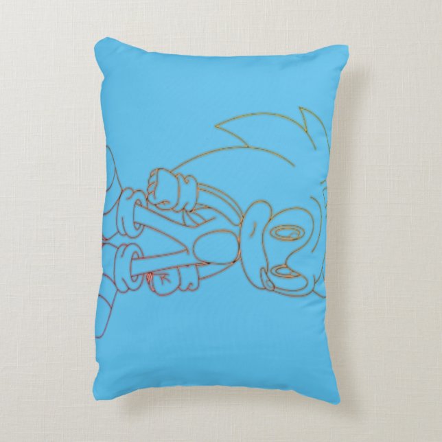 Nap Met Sonic: Sonic de Hedgehog kussen (Achterkant (Verticaal))