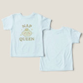 Nap Queen Baby Bodysuit – Schattige Cloud & Crown (Ontwerp Voorkant & Achterkant)
