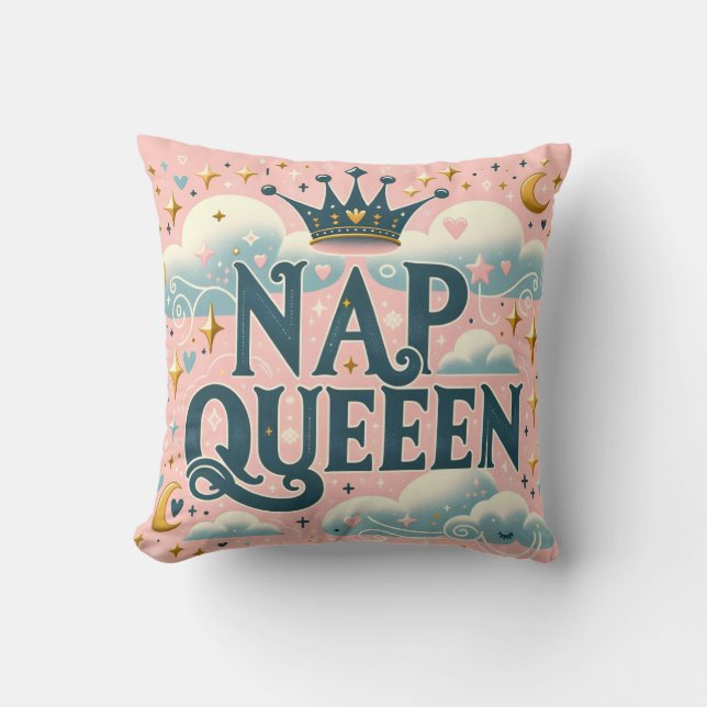 "Nap Queen" Kussen (Voorkant)