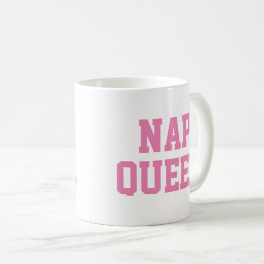 Nap Queen Mok | Funny & Humor Quote Slogan Mok (Voorkant rechts)
