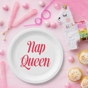 Nap Queen Pink Cherry Red Papieren Bordje
