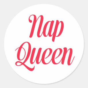 Nap Queen Pink Cherry Red Ronde Sticker