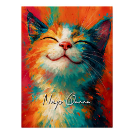 Nap Queen Poster – Grappige zelfzorg quote muurkun Perfect Poster