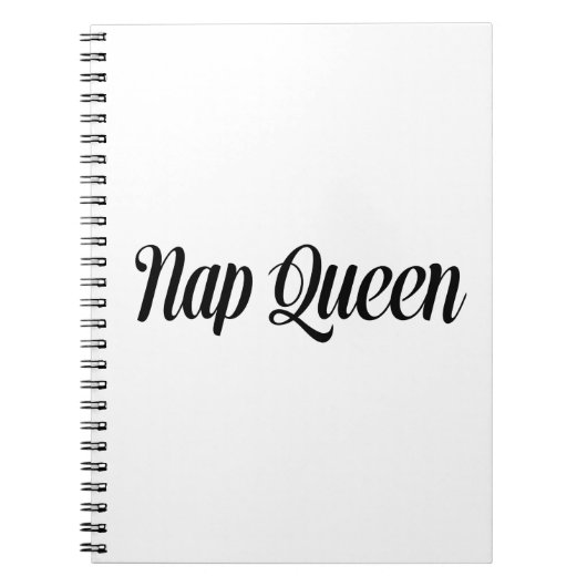 Nap Queen Typografie Notitieboek (Voorkant)