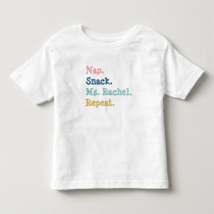 Nap Snack Ms. Rachel Herhaal Shirt voor kinderen