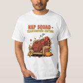 Nap Squad Funny Thanksgiving Turkey Design T-shirt (Voorkant)