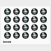Nap Thyme Funny Sleeping Herb Pun Dark BG Ronde Sticker (Vel)