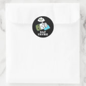 Nap Thyme Funny Sleeping Herb Pun Dark BG Ronde Sticker (Tas)