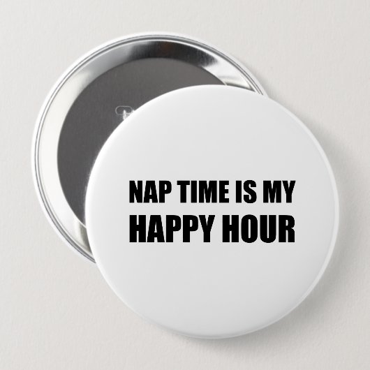 Nap Time Happy Hour Funny Ronde Button 4,0 Cm (Voorkant /achterkant)
