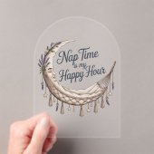 Nap Time Is My Happy Hour Acryl Uitnodigingen (Insitu (Draagbaar))