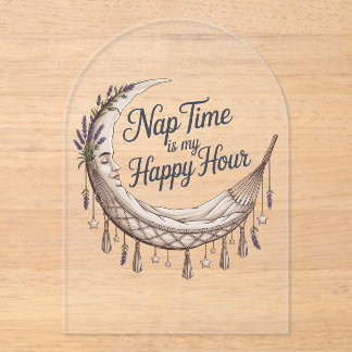 Nap Time Is My Happy Hour Acryl Uitnodigingen
