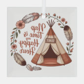 Nap Time Is My Happy Hour Glas Ornament (Achterkant)